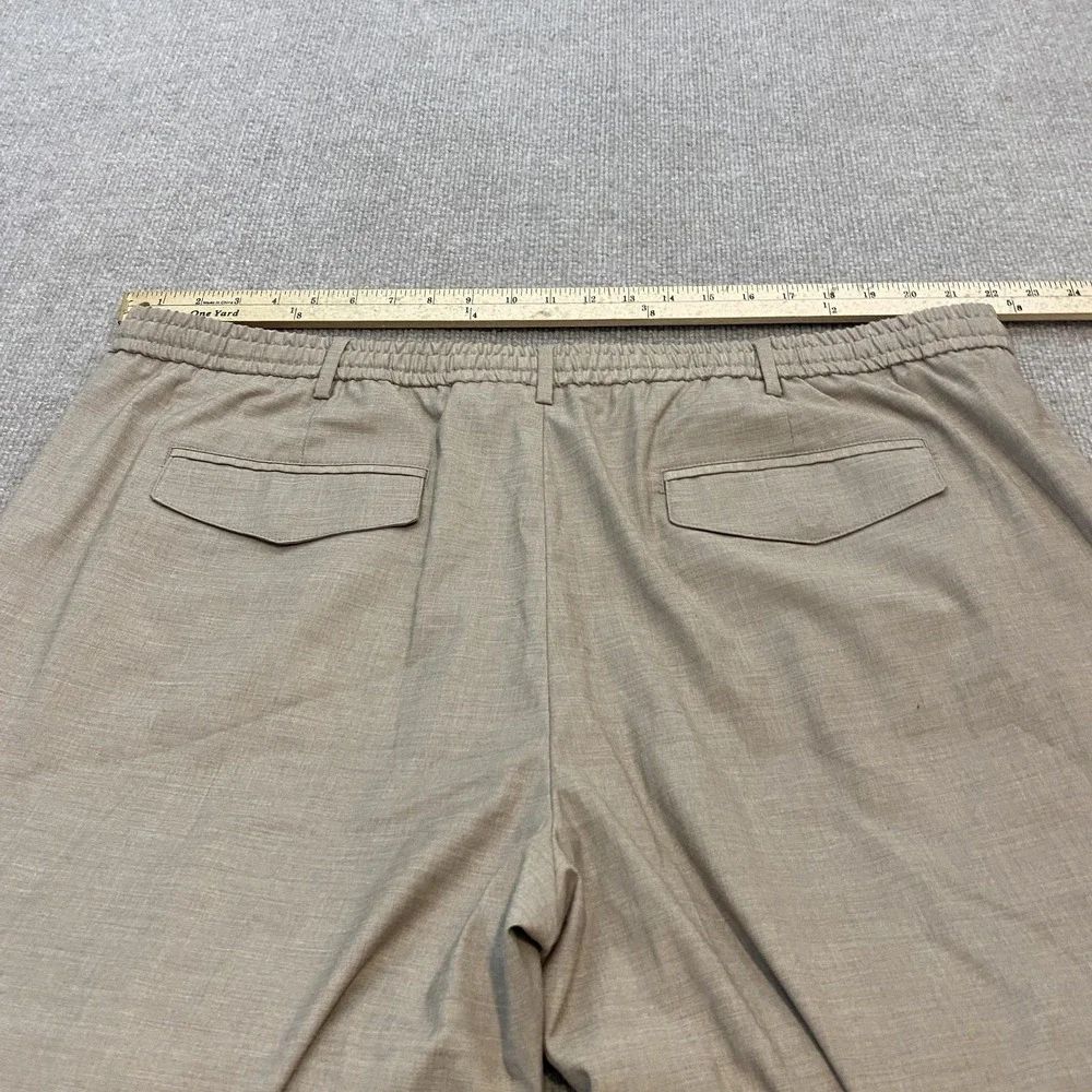 Tasso‎ Elba Pants Mens XXL Beige Microfiber Elastic Waist Relaxed Stretch Beach